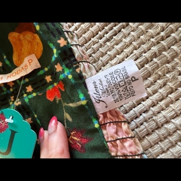 Jilem Modas Cropped Tropical Print Summer Top - Picture 8 of 12